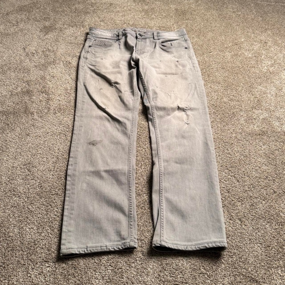 GREY ED HARDY "PUNK'S NOT DEAD" DAGGER STRAIGHT LEG DENIM